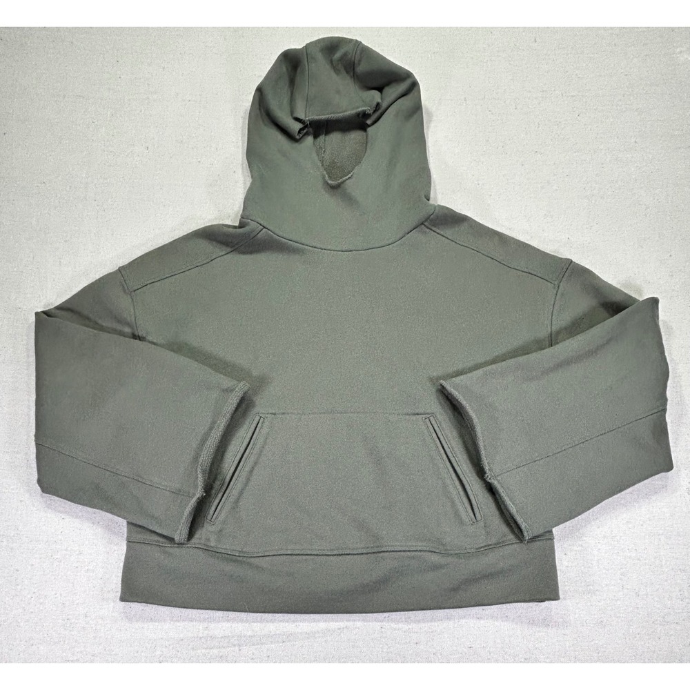 ALO Yoga Olive Green Cropped Hoodie